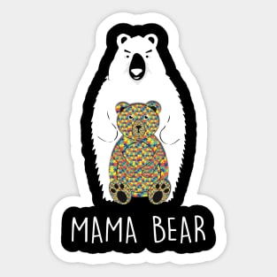 Bear TShirt Mama Autism Shirt Mother's Day Gift Sticker